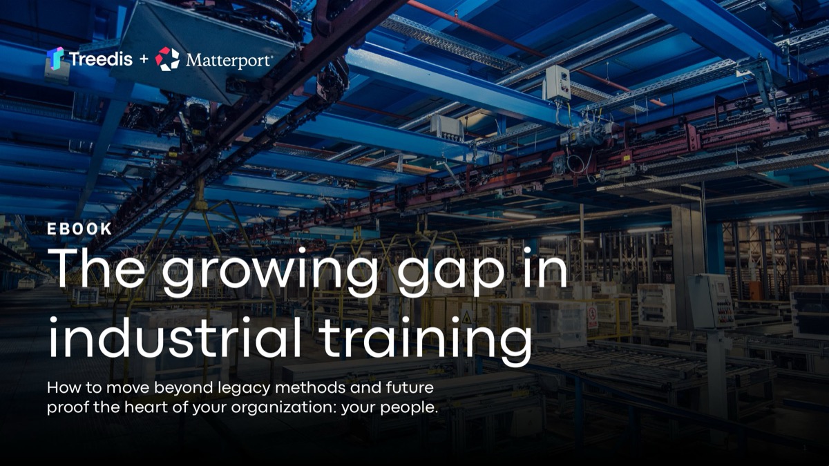 Cover of the e-book The growing gap in industrial training, by Treedis and Matterport