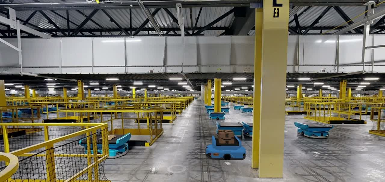 Inside an Amazon fulfillment center